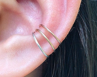 Gold Filled Ear Cuff For Women Men Handmade Artificial Conch Rings For Ear Fake Conch Hoop For Women 20 Gauge