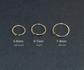 Gold Nose Hoop,Small Thin Nose Ring, Silver Nose Ring Hoop,22 Gauge Tiny Nose Ring,Snug Fit,Nose Piercing Jewelry,5mm 6mm 7mm 8mm Adjustable