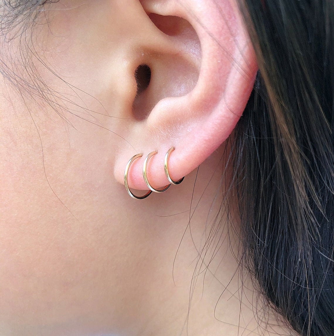 Mini Huggie Earrings Mini Gold Hoops Small Gold Hoop | Etsy Hong Mini Huggie Earrings Mini Gold Hoops Small Gold Hoop | Etsy Hong