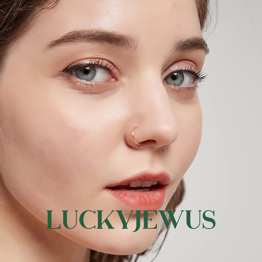 Gold Nose Ring Nose Piercing 14k Gold Filled Nose Ring Etsy