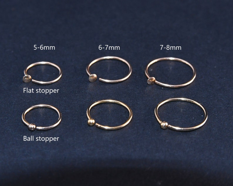 Gold Nose Ring HoopNose PiercingCartilage Tragus Piercing | Etsy