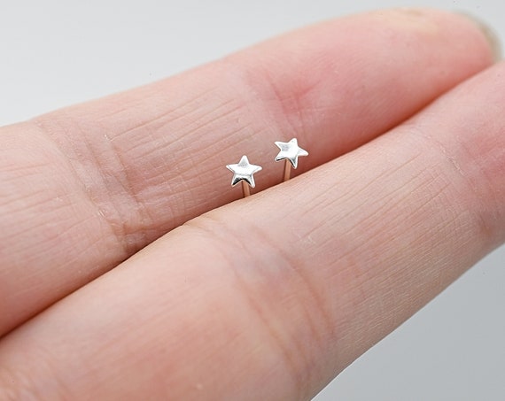 Sterling Silver Star Post Earrings