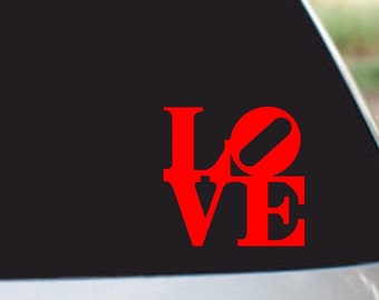 Outdoor/Indoor (2 Pack) 5.5" x 5.5" Love Park Vinyl Decal Sticker - Die Cut No Background for Laptop, Window, Wall, Car, Truck, Motorcycle