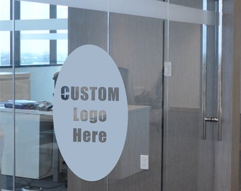 Custom Personalized Frosted Vinyl Sticker Glass Window Removable Matte Etched Decals Frost Etch Design For Office Shop Door Stickers Decal