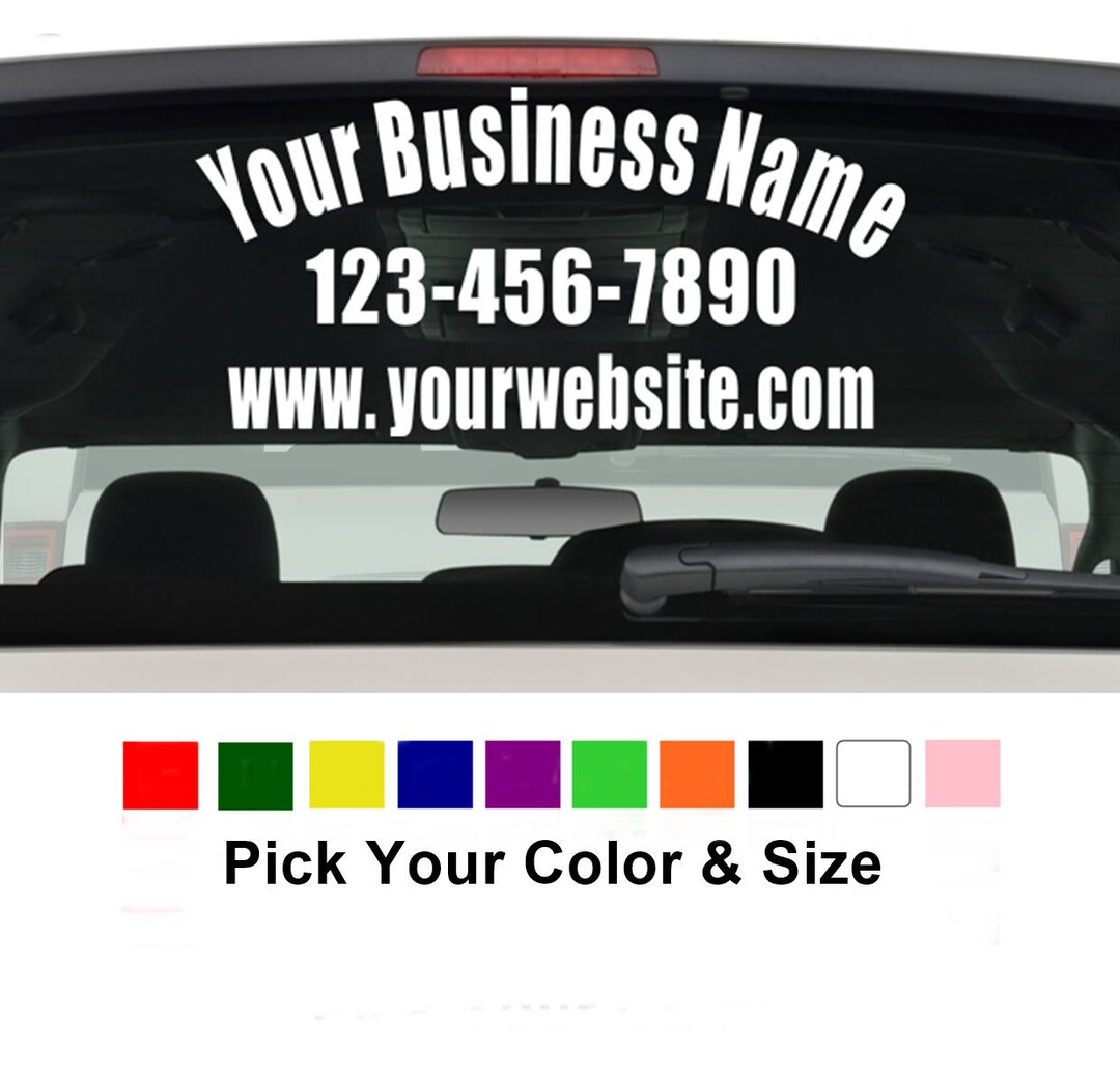 Custom Window Door Business Name Store Office Truck Car Van Vehicle
