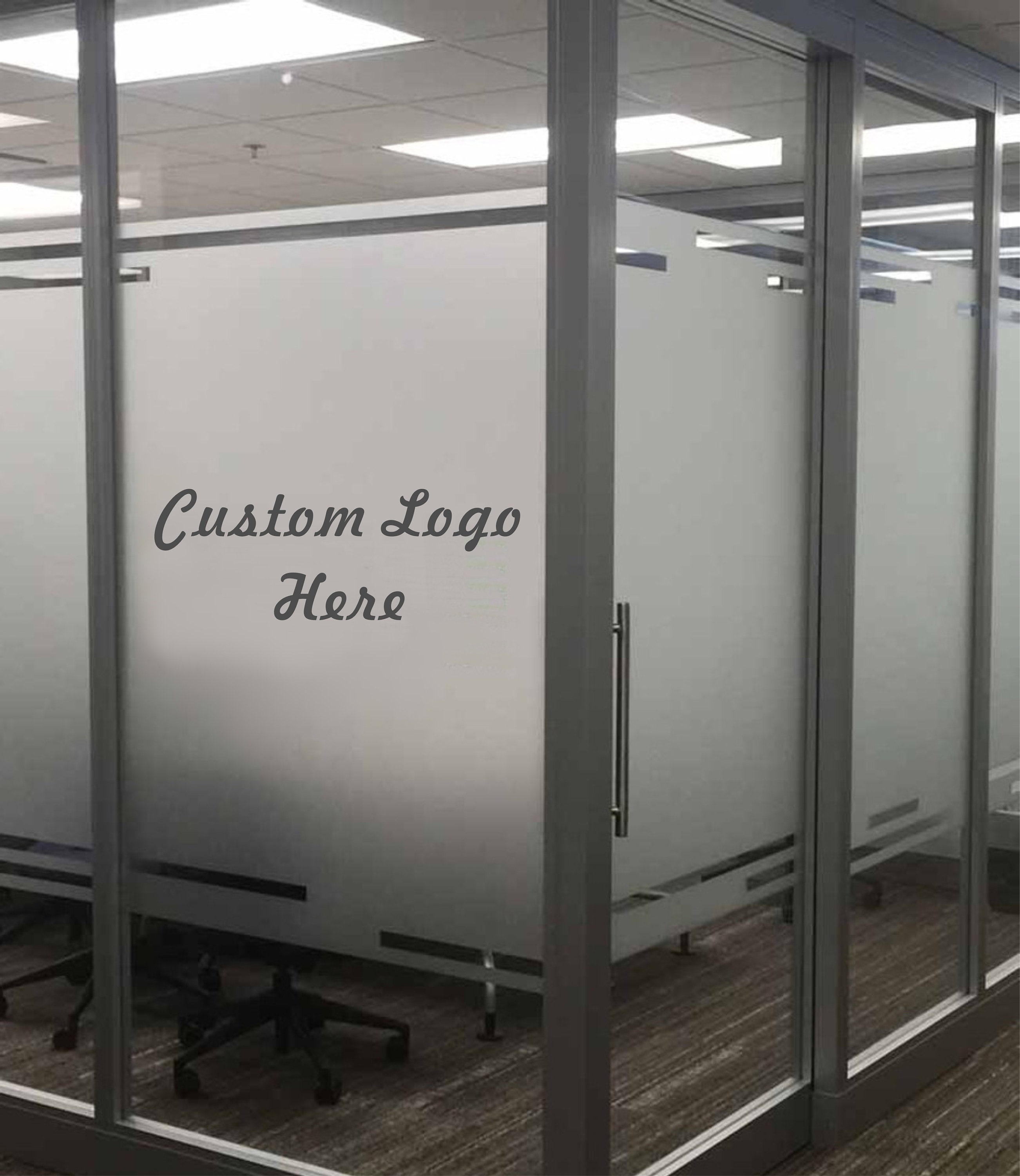 Custom Personalized Frosted Vinyl Sticker Glass Window Removable Matte ...
