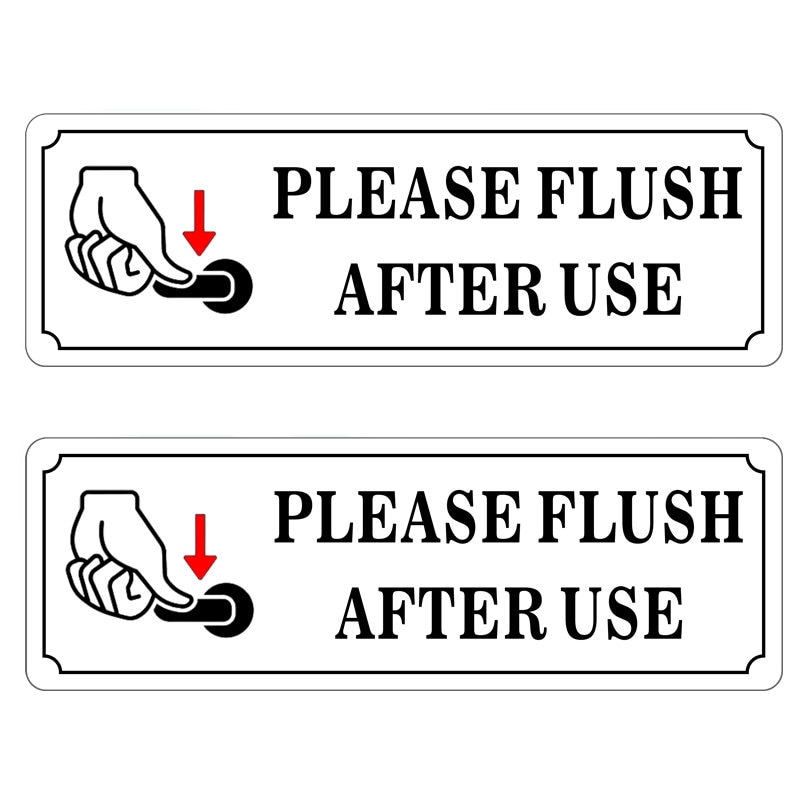 2 Pack 9 X 3 Please Flush After Use Washroom Etsy Canada