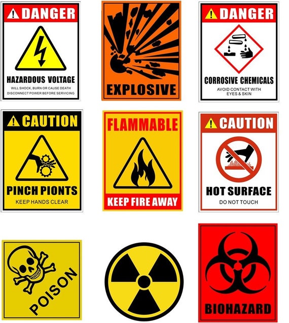 Decal Flammable Pack of 5 Labels