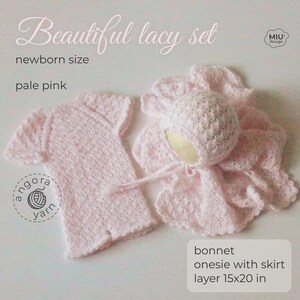 Newborn Overall, Knit Newborn Romper, Newborn Girls Outfit, Photography Prop, Newborn Bonnet, Layer