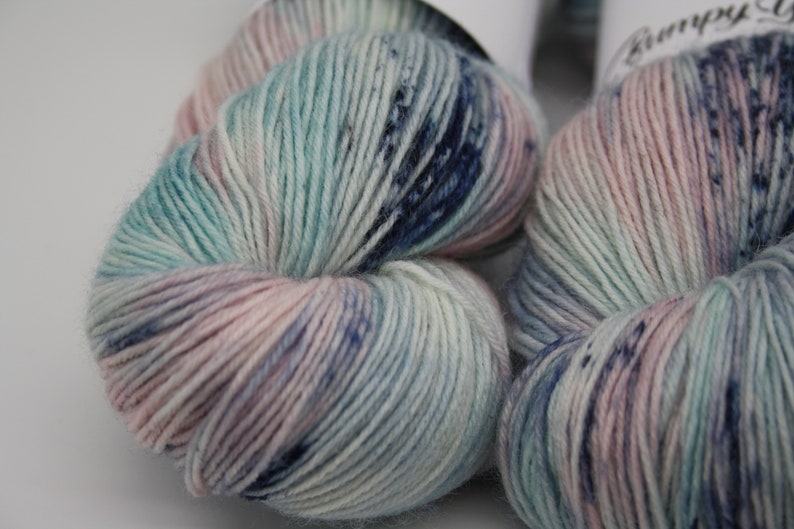 Mermaid Yarn 100g Soft Yarn SW Fine Pure Wool/ Nylon 75/25 Fingering weight/4 ply yarn BumpyYarn image 8