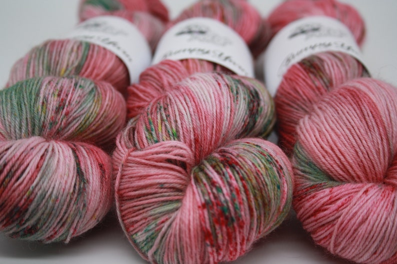 Hygge Holidays Yarn 100g Soft Yarn SW Fine Pure Wool/ Nylon 75/25 Fingering weight/4 ply yarn BumpyYarn image 3