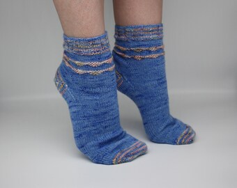 PDF Bunting Sock Knitting Pattern, Knitting Pattern, Colour Work Sock Knitting Pattern, BumpyCrafts PDF Pattern,