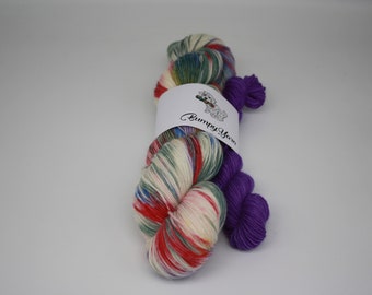 Winter Sky Sock Set - 120g Soft Yarn SW Fine Pure Wool/ Nylon - 75/25 Fingering weight/4 ply yarn BumpyYarn