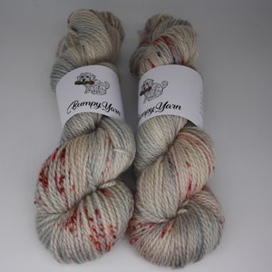 Thumper Yarn - 100g BFL Aran Yarn SW Bluefaced Leicester Wool Aran weight yarn BumpyYarn