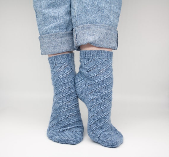 PDF Ripped Jeans Sock Knitting Pattern Knitting Pattern Lace | Etsy UK