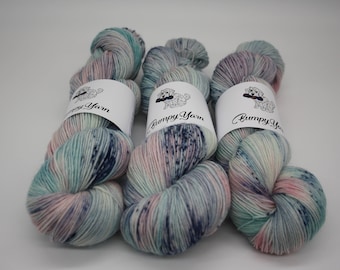 Mermaid Yarn - 100g Soft Yarn SW Fine Pure Wool/ Nylon - 75/25 Fingering weight/4 ply yarn BumpyYarn