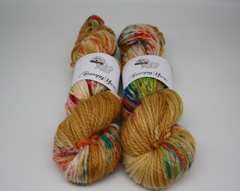 Gingerbread House Yarn - 100g Aran SW Bluefaced Leicester Wool - Aran weight yarn BumpyYarn
