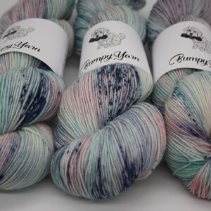 Mermaid Yarn 100g Soft Yarn SW Fine Pure Wool/ Nylon 75/25 Fingering weight/4 ply yarn BumpyYarn image 3