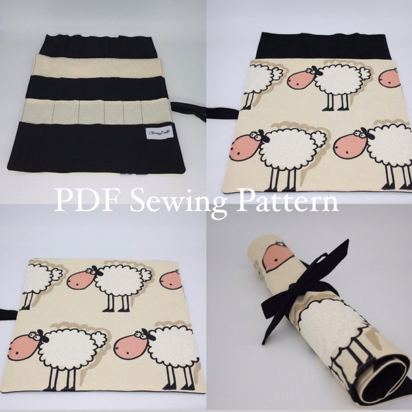 PDF Pattern, Needle & Hook Roll Pattern, Sewing Pattern, Organiser Sewing Tutorial, BumpyCrafts Organiser  PDF Pattern,