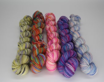 Pride Minis Sock Yarn - 5 x 20g Soft Sock SW Fine Pure Wool/ Nylon - 75/25 Fingering weight/4 ply sock yarn BumpyYarn