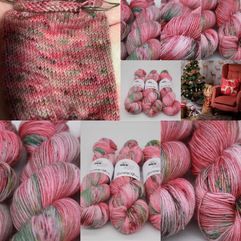 Hygge Holidays Yarn 100g Soft Yarn SW Fine Pure Wool/ Nylon 75/25 Fingering weight/4 ply yarn BumpyYarn image 10