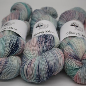 Mermaid Yarn 100g Soft Yarn SW Fine Pure Wool/ Nylon 75/25 Fingering weight/4 ply yarn BumpyYarn image 2