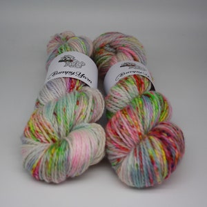 Spring Fling Yarn - 100g BFL Aran Yarn SW Bluefaced Leicester Wool Aran weight yarn BumpyYarn