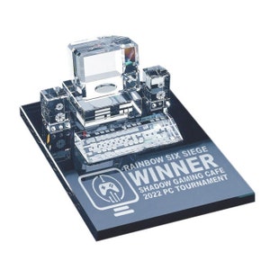 Crystal Computer Award | PC Gamer Award | Optical Crystal Mini Desktop Figurine | Programming