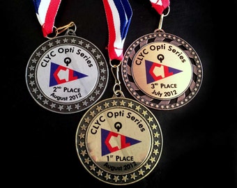 Custom Full Color Printed Medals 4-Pack