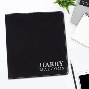 Engraved Vegan Leather 3-Ring Binder