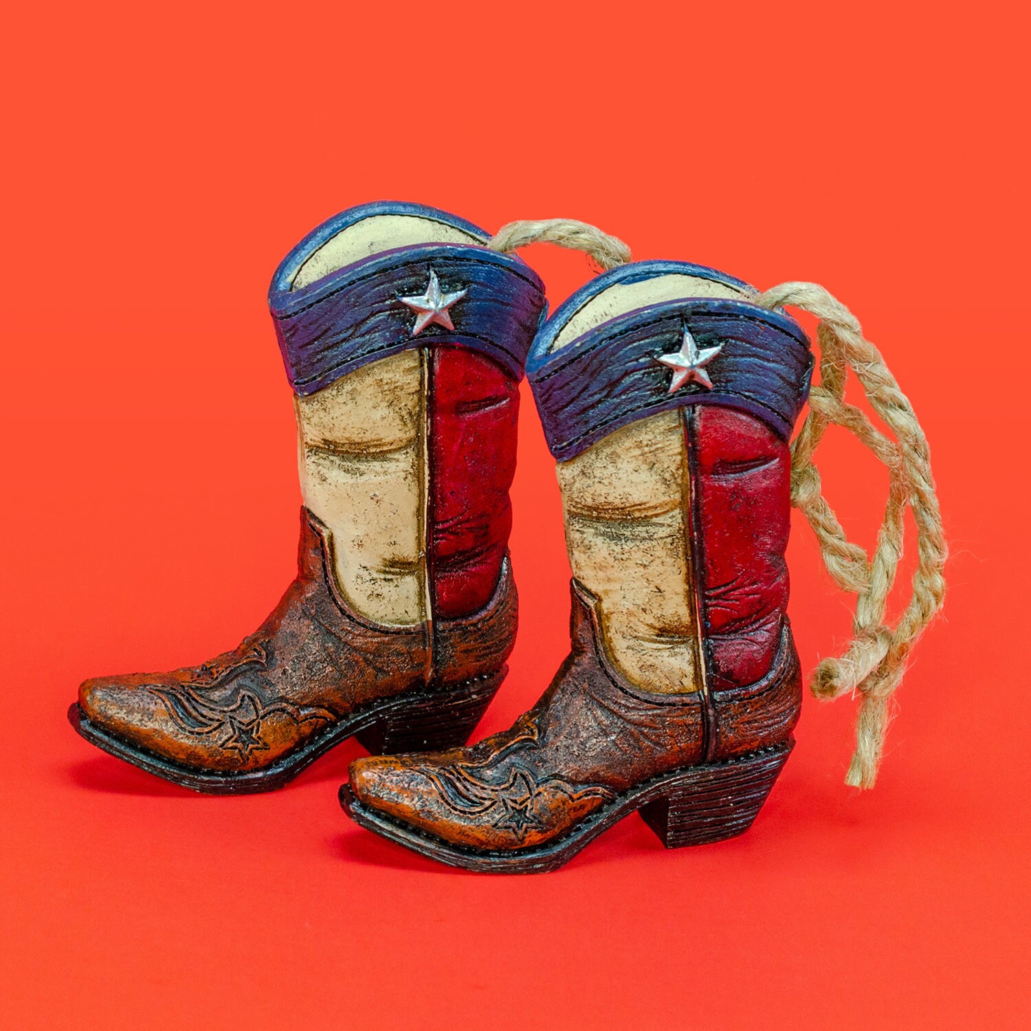 determined ウッドストック カウボーイ ブーツ 陶器 オーナメント