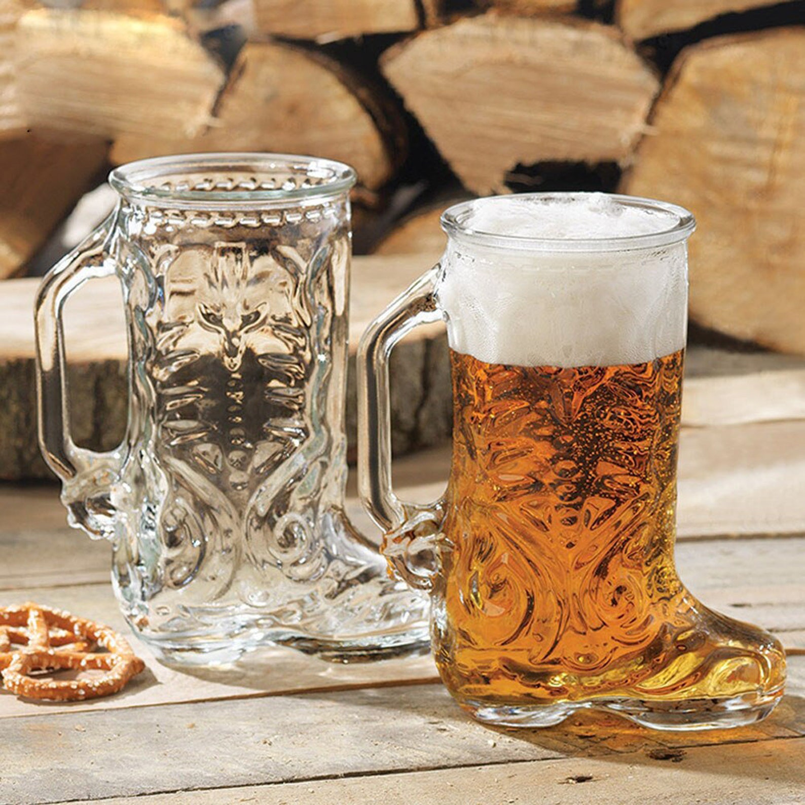 Engraved Glass Cowboy Boot Beer Mug Etsy