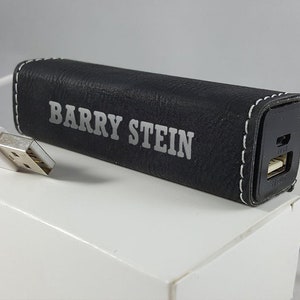 Personalized Vegan Leather Power Bank 2200mAh