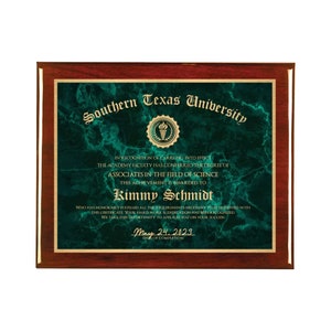 Placa de diploma de graduación personalizada de primera calidad