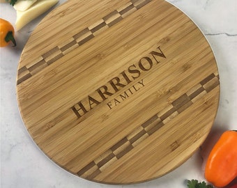 Engraved Bamboo and Butcher Block Cutting Board