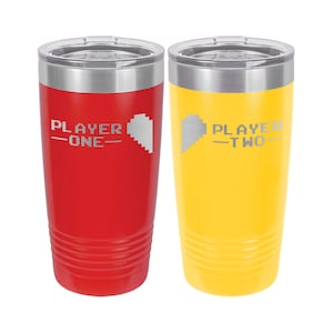 Player One and Two Set - Insulated Stainless Steel Tumbler