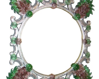 Vintage Fratelli Barbini - Green Venetian Mirror