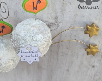 Bewitched snowball * mAgiCal mischief ornament
