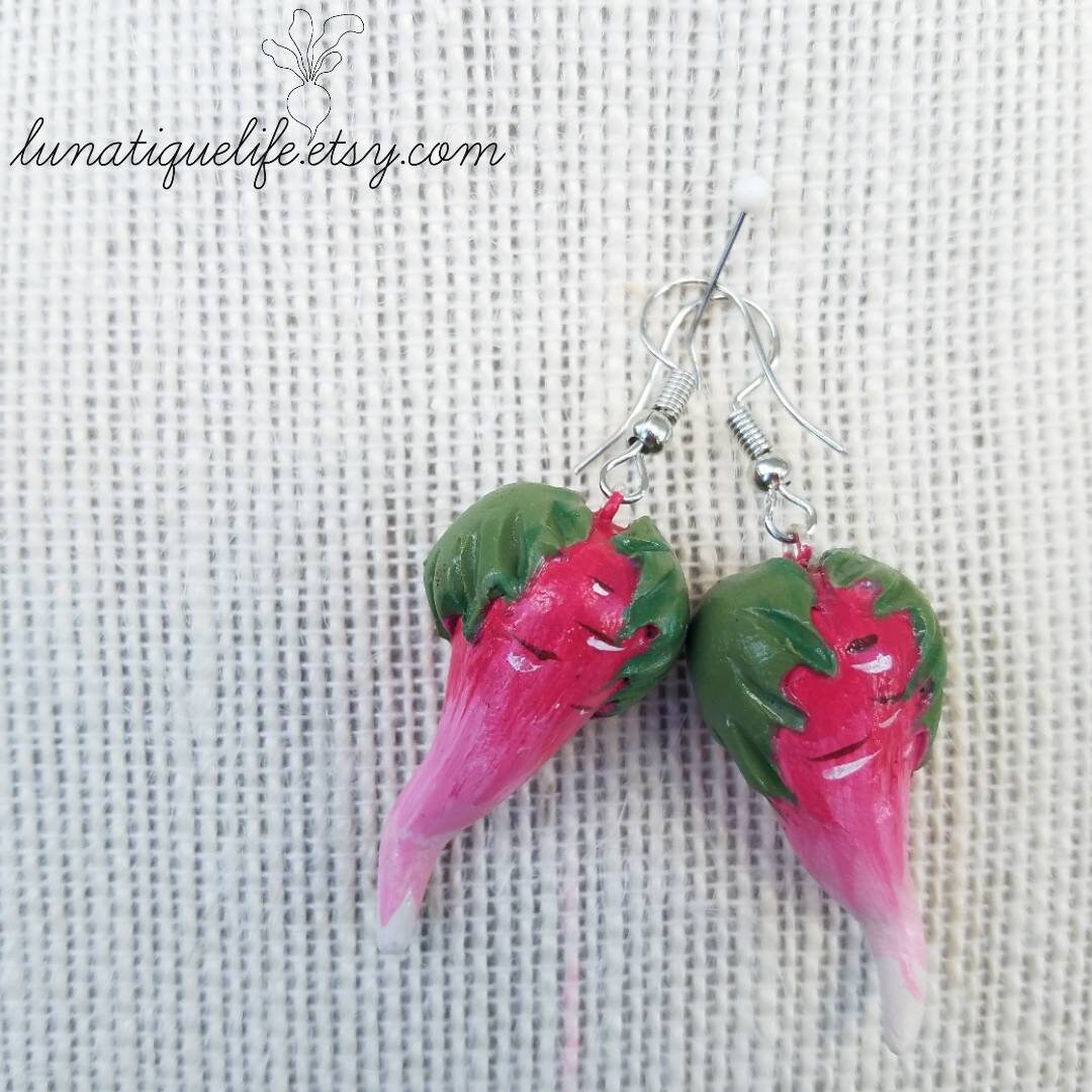 Magical Radish Earrings Etsy