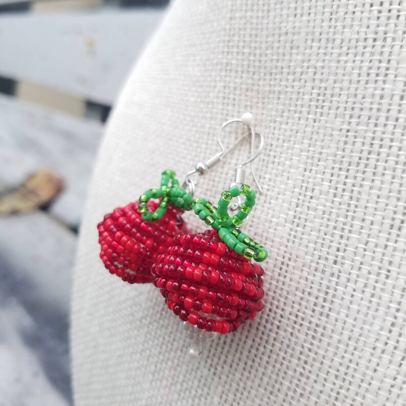 SLigHtLy MaGiCaL beaded radish earrings Etsy