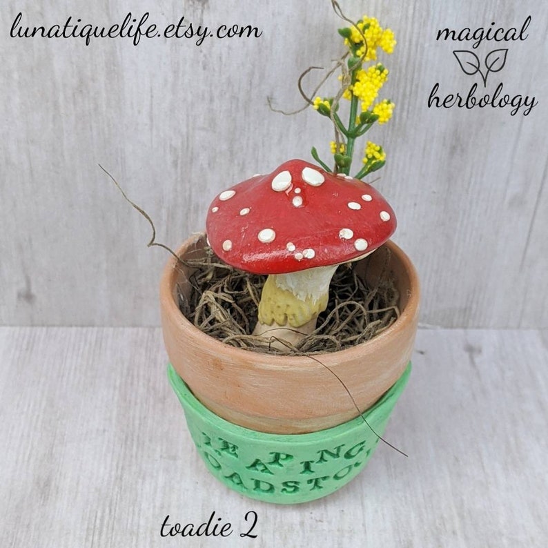 Potted Adolescent Leaping Toadstool Sculpture