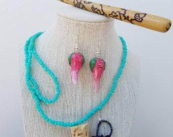 First Year Loony Kit (beetle ring, wand, radish or plum earrings, cork necklace)