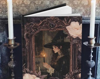 Victorian Witch Hardcover Journal, Dark Academia Gothic Notebook