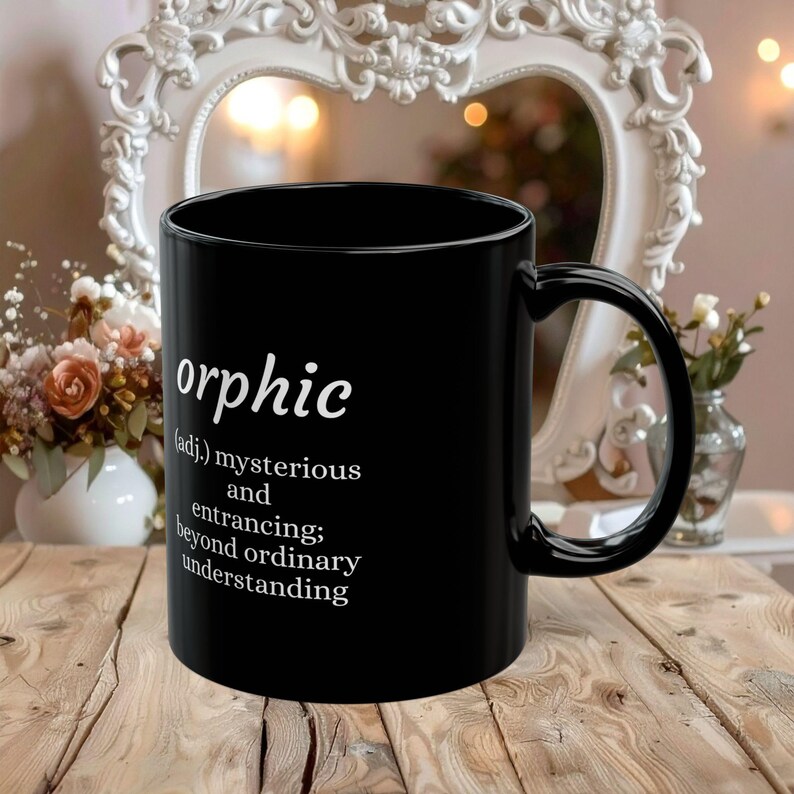 Gothic Angel Mug, Dark Coquette Decor imagen 5