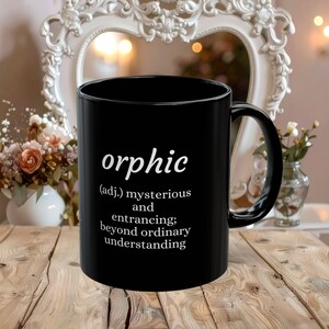 Gothic Angel Mug, Dark Coquette Decor imagen 2