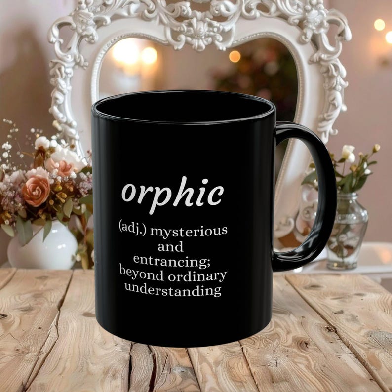 Gothic Angel Mug, Dark Coquette Decor imagen 2