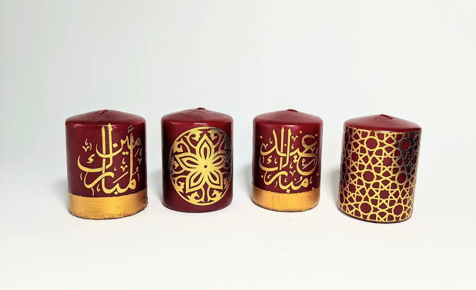 Set of 4 Eid/Ramadan candles Festive Candles Party Candles Etsy