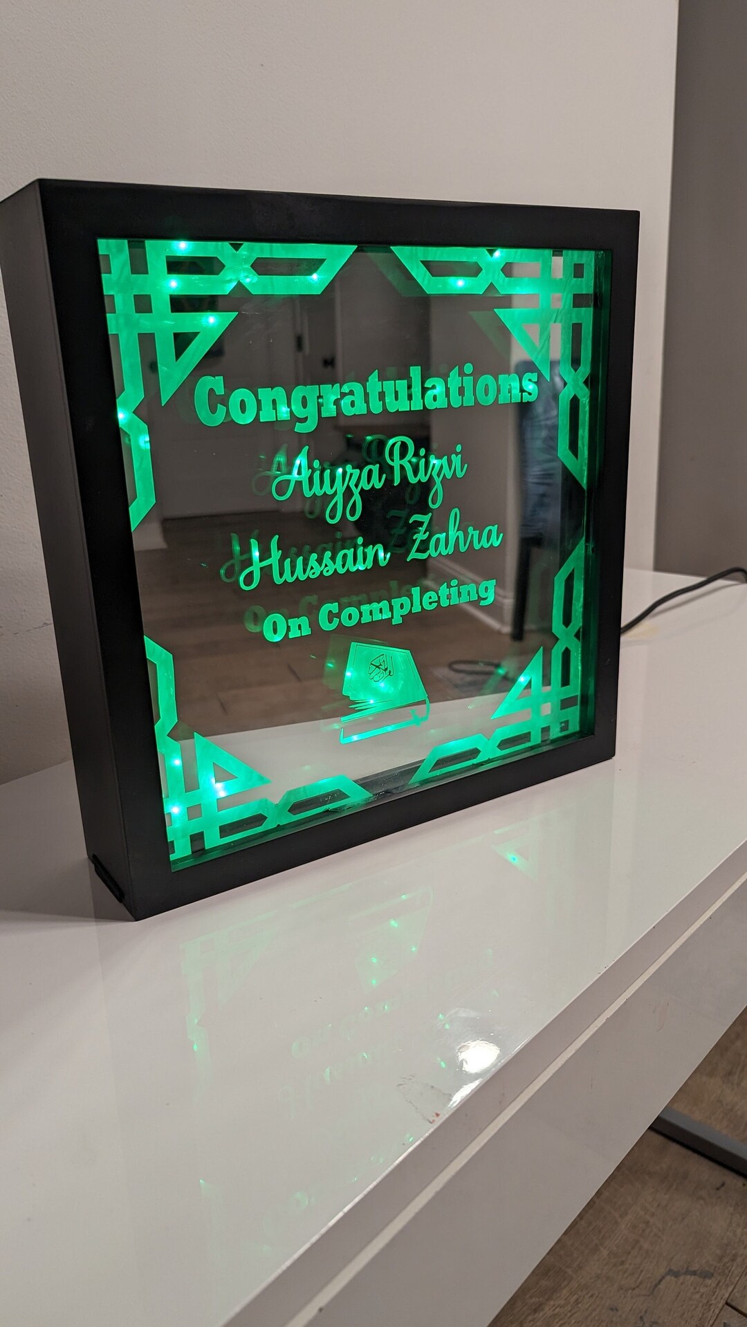 LED Shadow Box, Custom Gift for Graduation, Wedding, Nikah, Etc, LED