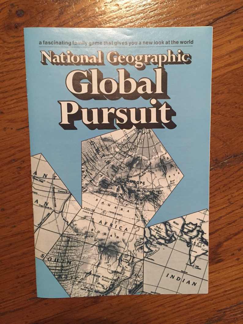 1987 National Geographic Global Pursuit Geography Game Made Etsy