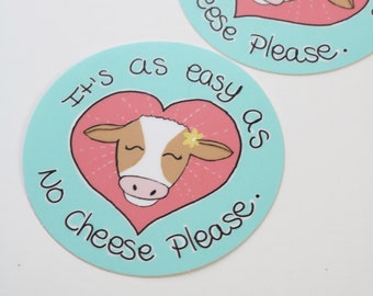 Cute Vegan Sticker,No Dairy,Vegan Gift Idea,Ditch Dairy Save the Cows